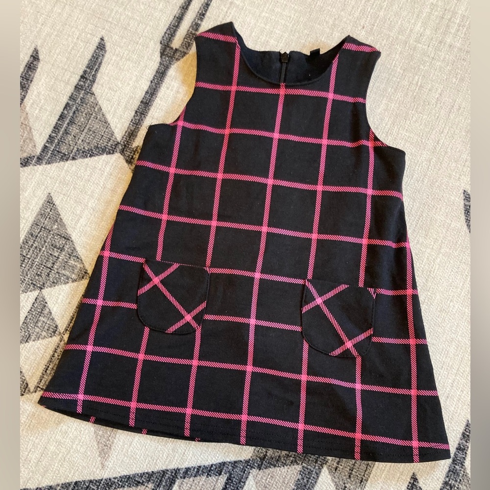 60's Geo Plaid Dress, 18 mo
